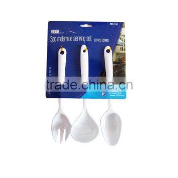 Hotel and restaurant use eco-friendly unbreakable melamine material solid white food serving spoon