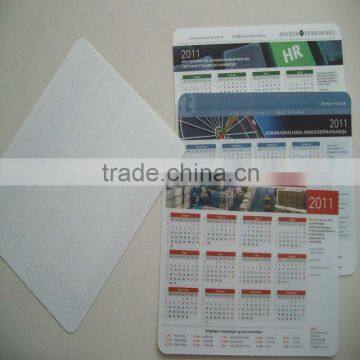 2015 calendar mouse pad, advertisment custom printed mouse pad for gifts