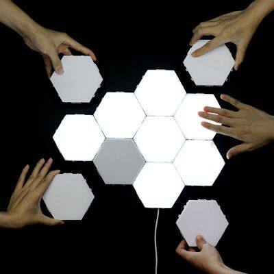 Evermore DIY Wall Lamp Modular Assembly Quantum Modern Bedroom Lamps Led Touch Creative Honeycomb Lights