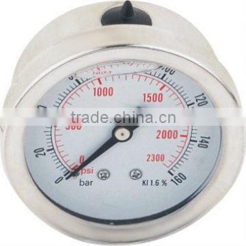 63mm all stainless steel oil filled pressure gauge bayonet bezel YN63ZB