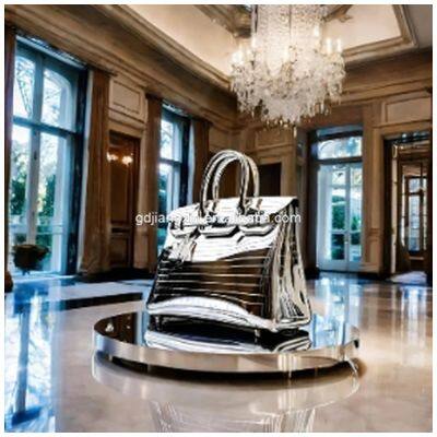 Contemporary Museum-level Reflective Statues, Modern Luxurious Interior Design Hotel Gallery, Surrealistic Metal Resin Handicrafts photo-2