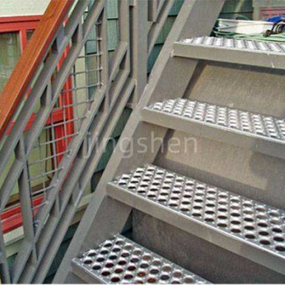 O-type Fisheye Perforated Corrosion-resistant Alligator Mouth Anti-slip Welded Plate Grip Bracket Grid, Suitable for Outdoor Walkways photo-5