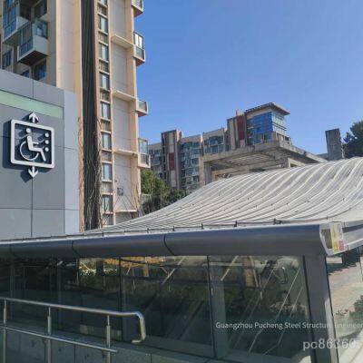 Grid Tube Truss Roof and Canopy for School Gymnasiums and Stations. 0.9mm Standing Seam Aluminum-magnesium-manganese Alloy Panel Roofing System. Numerous Cases in South China. Free Detailed Design. photo-3