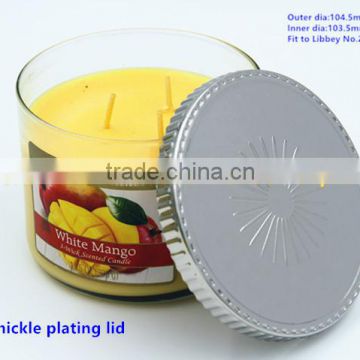 104.5mm Shiny nickle plating candle lid