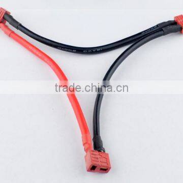 T plug Wire Switch Cable Connector 1F & 2M 12AWG Soft Silicone Wire