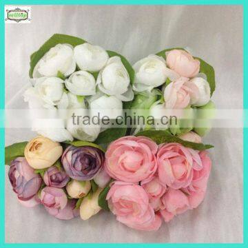 20cm 15heads mini fabric artificial bouquet