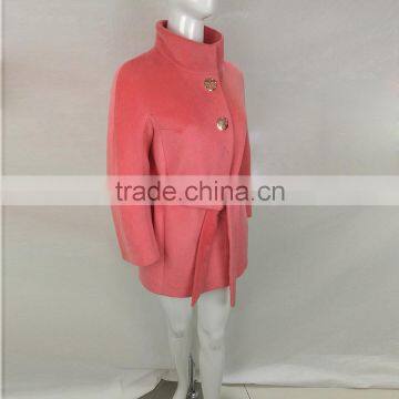 2015 New Autumn and Winter Thick Winter Wool Coat Women Fashion Long-Sleeved Female Overcoat Single-breasted Woolen Coat photo-2