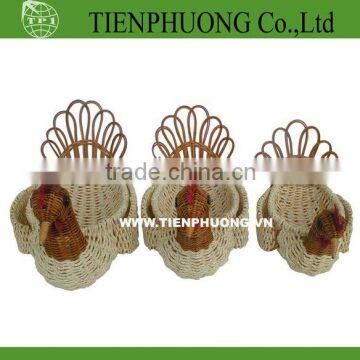 duck shape wicker basket