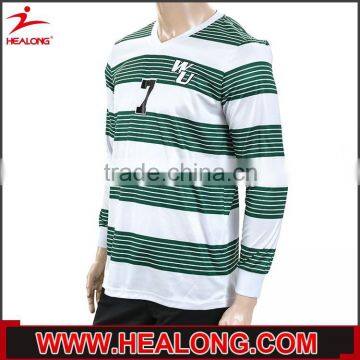 High quality visibility reflective stripe team sportwear customize blank soccer jersey                        
                                                Quality Choice