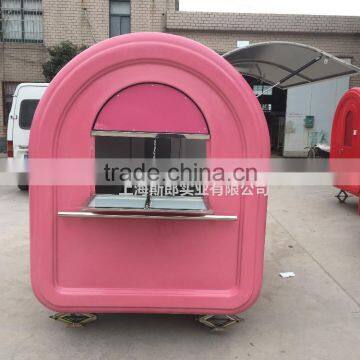 Pink mobile food trucks hamburger hot dog barbecue fried pizza food cart