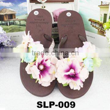 Hawaii Flower fashion blue eva beach import slipper china for women