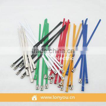 Coated Ball-Lock Stainless Steel Cable Ties 16.0MM Wide photo-4