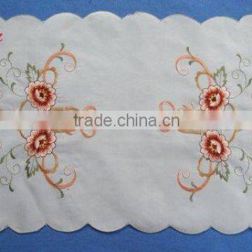 100%polyester doily with embroidery houseware household textile