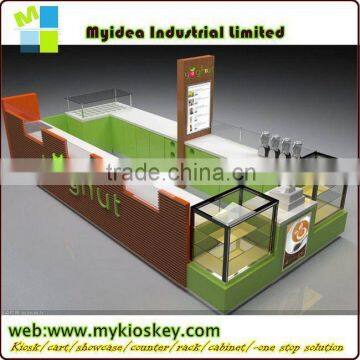 custom mall popsicles kiosk with changing color led light and topping display freezer dipping popsicles kiosk