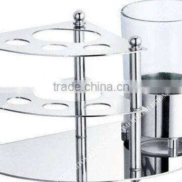 Stainless steel table toothbrush holder / tumbler holder