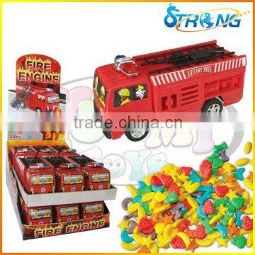 Pull Back Fire Engine Car Candy Toys