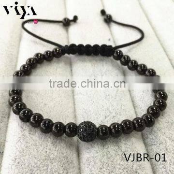 2016 latest Fashion Stainless Steel Bead rope braid Bracelet