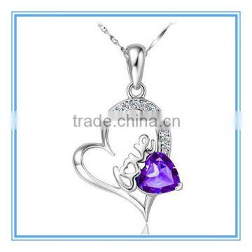 Fashion Pendant Necklace Jewelry With High Quality amethyst Zircon