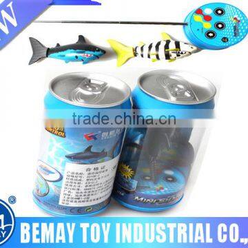 Coke Can Mini 3CH Remote Control Air Flying RC Shark Fish Water Game Toy