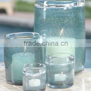 Decorative Bubble Glass Candle Jar