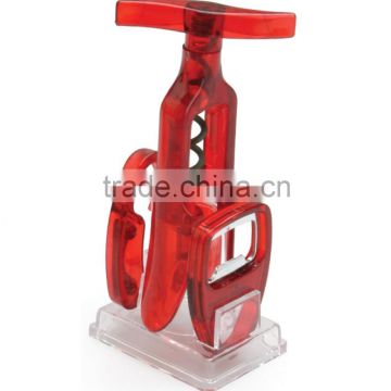 S/S+PC+AS+PS 7.2*5.2*17.4 Kitchen utensil three-piece wine open/wine opener/corkscrew/premium wine opener