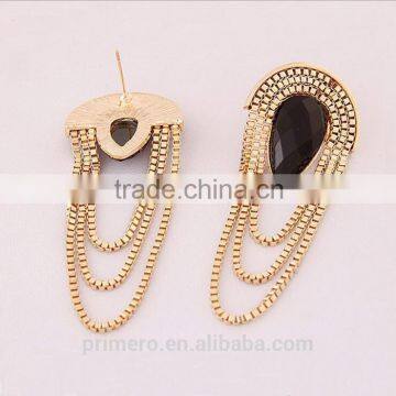 The New Bohemian Long High Temperament Tassel Exaggerated Earring Factory China photo-3