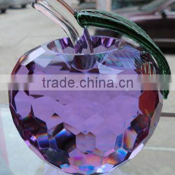 High quality crystal apple in purple color