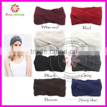 Women Turban Crochet Twist Knitted Headwrap Headband Winter Warmer Hair Band