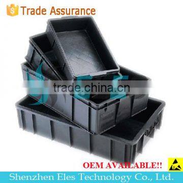 Anti-static Bin Available w/wo Lid Cover ESD circulation Box conductive bin with low price