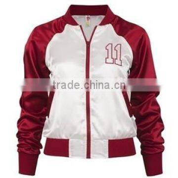 best price satin jacket,custom best wholesale price satin bomber jacket/letterman style college satin jacket