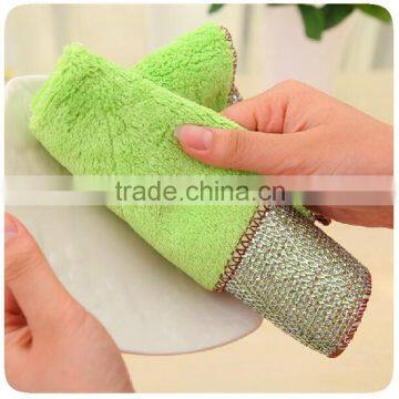 J522 Super absorbent Plush towel no hair dishcloth