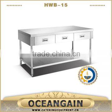 HWB-15 Stainless Steel Work Bench with Splashback and under shelf