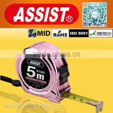 steel tape measure pink