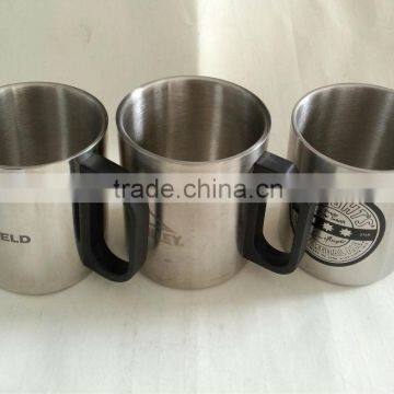 factory direct sales Double wall Stainless Steel Coffee Mug with Handle for Drinking Treats