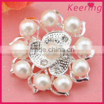 Lovely pearl brooch for wedding invitationsWBR-1563