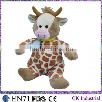 Plush toy brown cow for baby