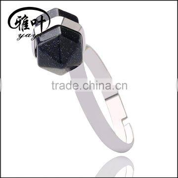 Whole Sale Gemstones Transverse Points Ring Hexagon Prism Shape Ring Ceremeny Gifts photo-3