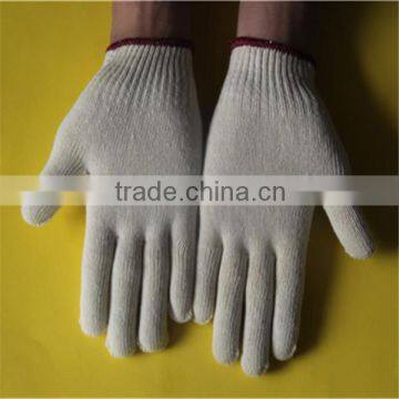 10 gauge wholesale work gloves, bleached white industrial cotton gloves, labor work gloves