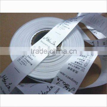 customized competitive price satin fabric garments label printers