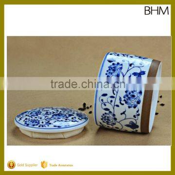 2016 large sales Blue and white porcelain mason jars bulk for home in best sale