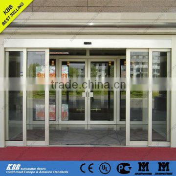 Club & Chamber automatic telescopic tempered glass sliding door CE/UL