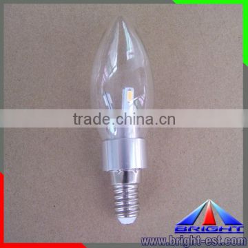 Transparent Cover Candle Light,3W LED Light Bulbs