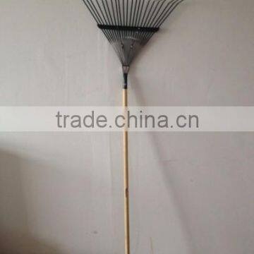 22 teeth Wooden Handle Heavy Duty steel Garden rake