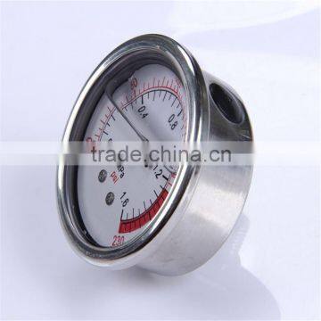 Durable Light Weight Easy To Read Clear Mini Pressure Gauge For Liquid Media photo-3