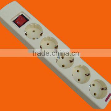 European Style 2 Way Power Extension Socket With Earth With Switch (E5002ES) photo-4