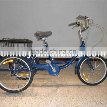 Beautiful blue adult pedal cargon tricycle SH-T041