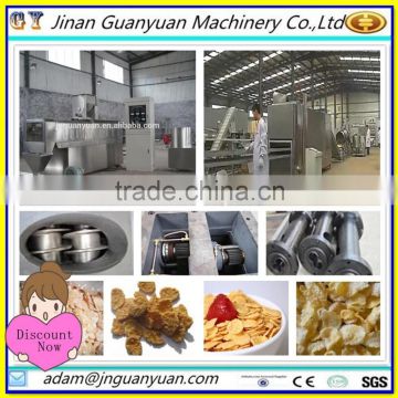 Inflated corn flakes breakfast cereal snacks making machine