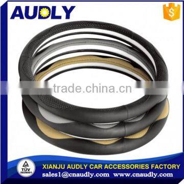 Top Leather Steering Wheel Cover Universal Fit Soft Breathable Steering Wheel Wrap