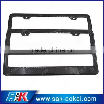 Real carbon fiber US standard car number plate frame