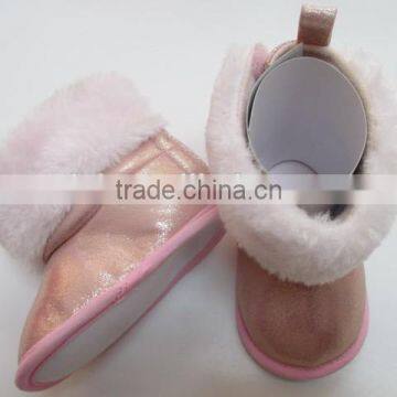 Baby bootie pearl PU upprt fur lining Baby Shoes baby boot